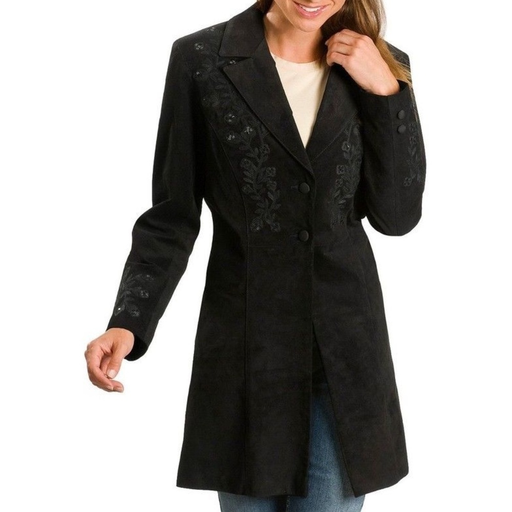 Scully Boar Suede embbroided sequin Jacket
